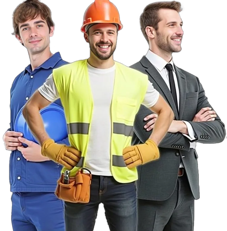 MOM-certified temporary workers in Singapore construction site